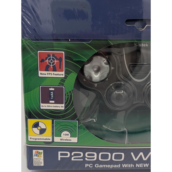 Saitek P2900 Wireless PC Gamepad Controller Rumble Saitek P2900 Lot of 2 New - Picture 2 of 4